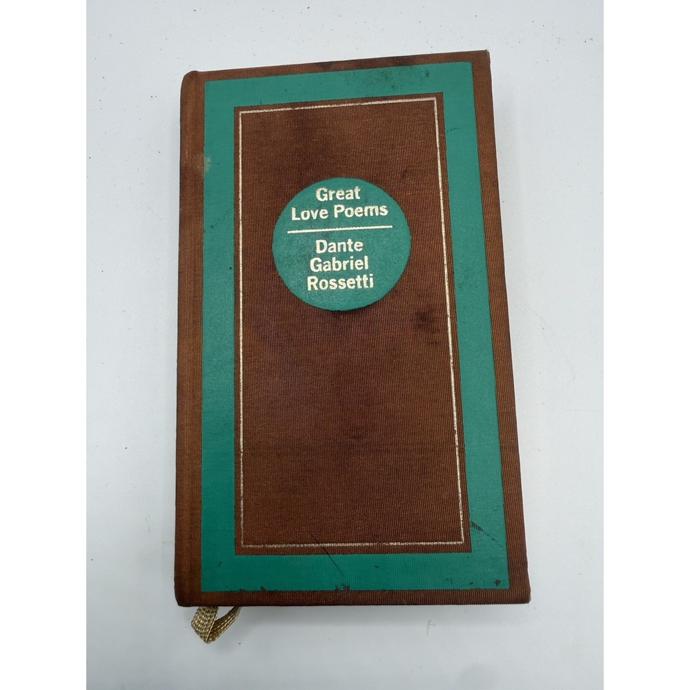 GREAT LOVE POEMS By Dante Gabriel Rossetti Hardcover 1971 Mini Book 1ST PRINTING